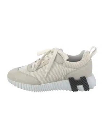 Pre-owned Hermes Bouncing Athletic Sneakers In Neutrals