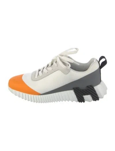 Pre-owned Hermes Bouncing Athletic Sneakers In Neutrals