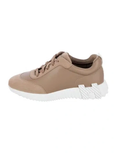 Pre-owned Hermes Bouncing Athletic Sneakers In Neutrals