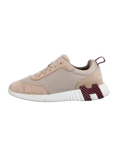 Pre-owned Hermes Bouncing Athletic Sneakers In Neutrals