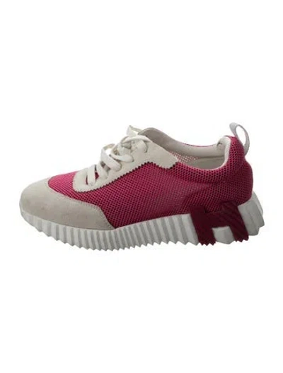 Pre-owned Hermes Bouncing Athletic Sneakers In Pink
