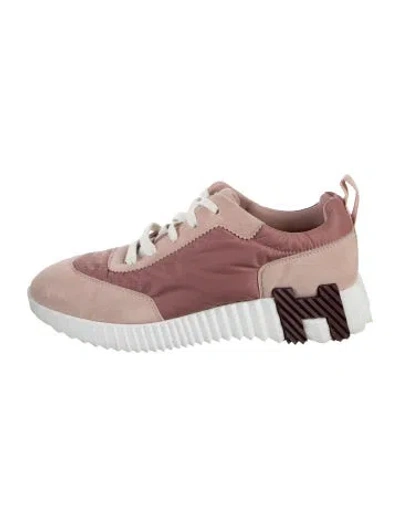 Pre-owned Hermes Bouncing Athletic Sneakers In Pink