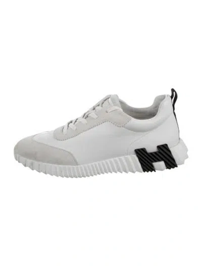 Pre-owned Hermes Bouncing Athletic Sneakers In White