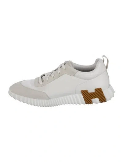 Pre-owned Hermes Bouncing Athletic Sneakers In White