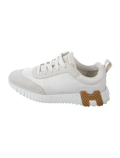 Pre-owned Hermes Bouncing Athletic Sneakers In White
