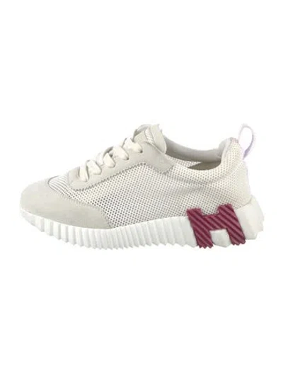 Pre-owned Hermes Bouncing Athletic Sneakers In White