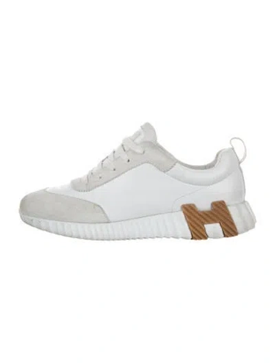 Pre-owned Hermes Bouncing Athletic Sneakers In White