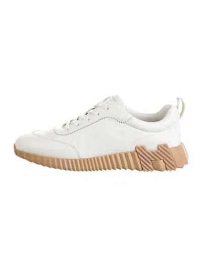 Pre-owned Hermes Bouncing Athletic Sneakers In White