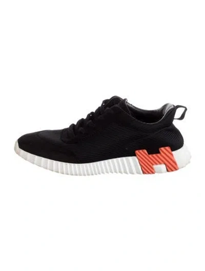 Pre-owned Hermes Bouncing Sneakers In Black
