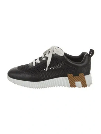 Pre-owned Hermes Bouncing Sneakers In Black