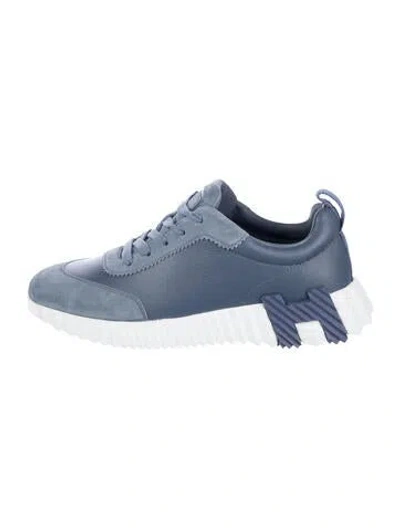 Pre-owned Hermes Bouncing Sneakers In Blue