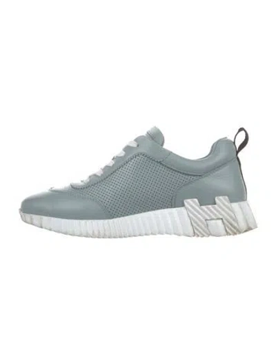 Pre-owned Hermes Bouncing Sneakers In Blue