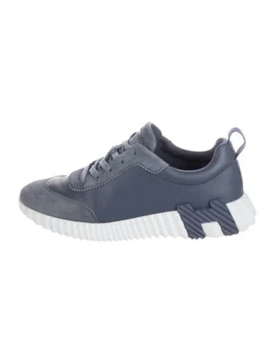 Pre-owned Hermes Bouncing Sneakers In Blue
