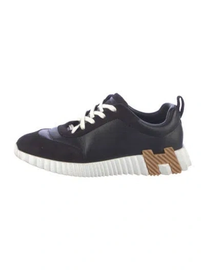 Pre-owned Hermes Bouncing Sneakers In Blue