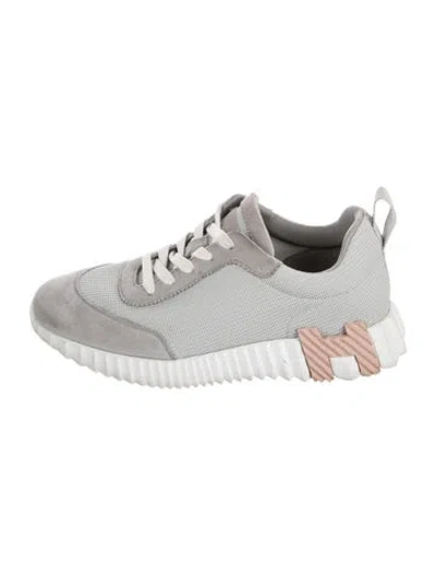 Pre-owned Hermes Bouncing Sneakers In Gray