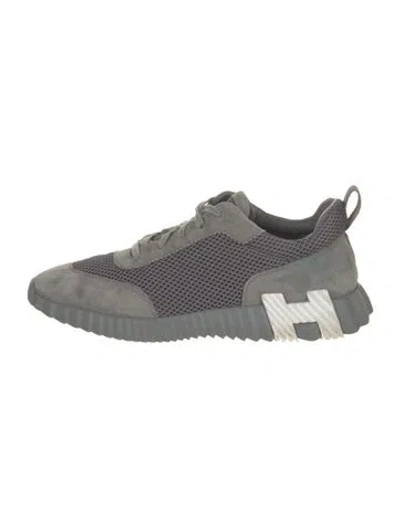 Pre-owned Hermes Bouncing Sneakers In Gray
