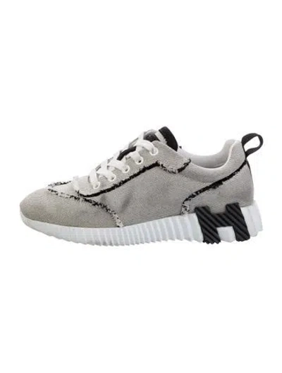 Pre-owned Hermes Bouncing Sneakers In Gray