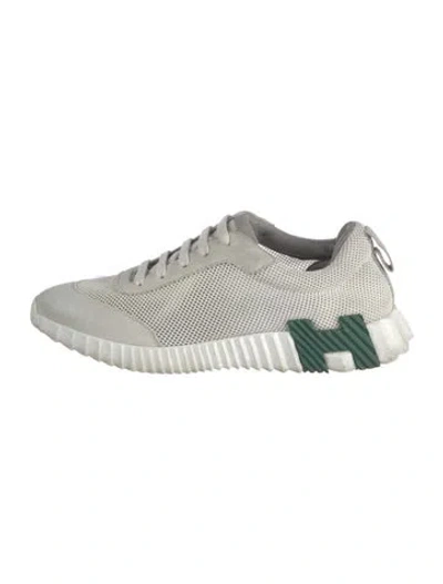 Pre-owned Hermes Bouncing Sneakers In Neutral