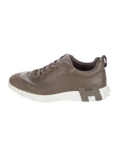 Pre-owned Hermes Bouncing Sneakers In Neutral