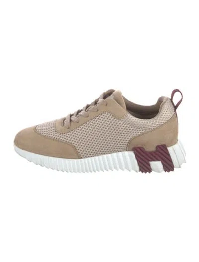 Pre-owned Hermes Bouncing Sneakers In Neutral