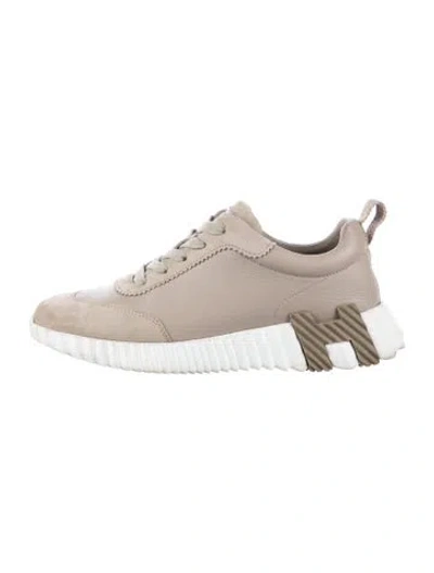 Pre-owned Hermes Bouncing Sneakers In Neutrals