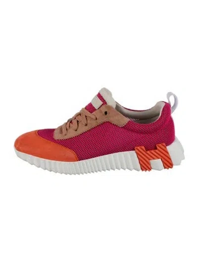 Pre-owned Hermes Bouncing Sneakers In Pink