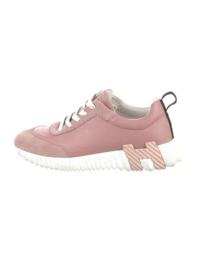 Pre-owned Hermes Bouncing Sneakers In Pink