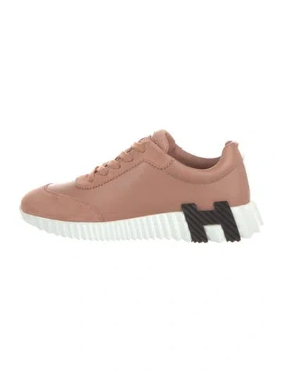 Pre-owned Hermes Bouncing Sneakers In Pink