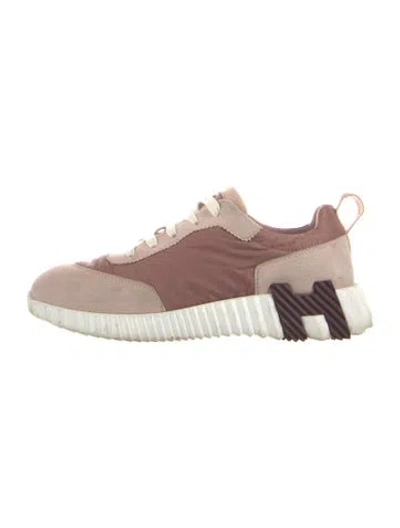 Pre-owned Hermes Bouncing Sneakers In Pink