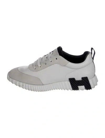 Pre-owned Hermes Bouncing Sneakers In White