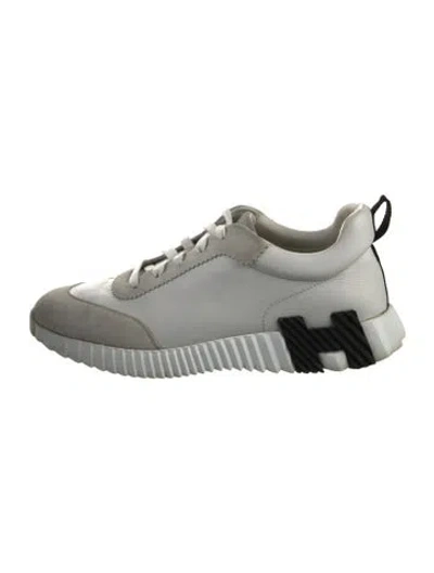 Pre-owned Hermes Bouncing Sneakers In White