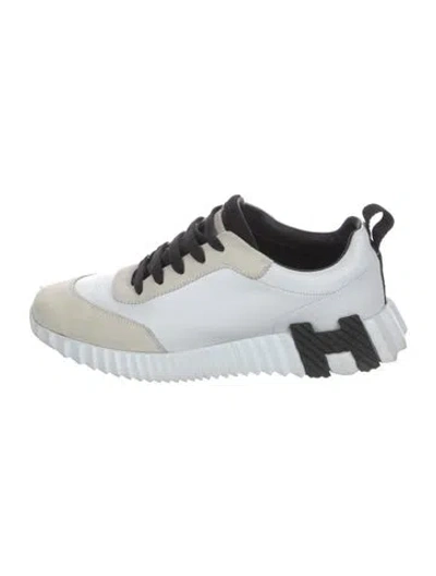 Pre-owned Hermes Bouncing Sneakers In White