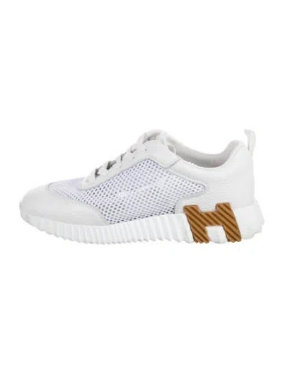 Pre-owned Hermes Bouncing Sneakers In White