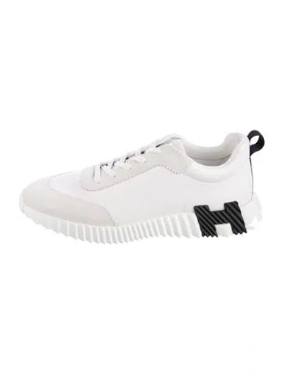 Pre-owned Hermes Bouncing Sneakers In White