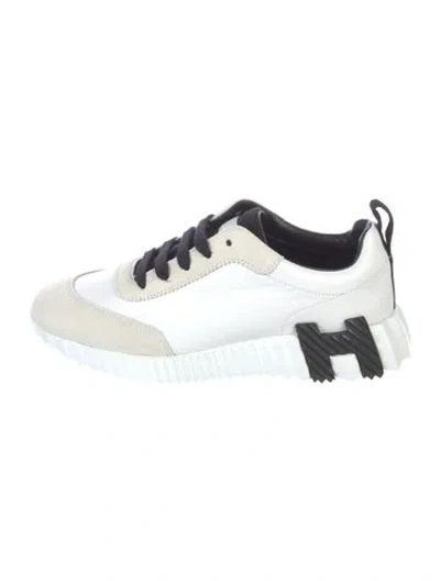Pre-owned Hermes Bouncing Sneakers In White