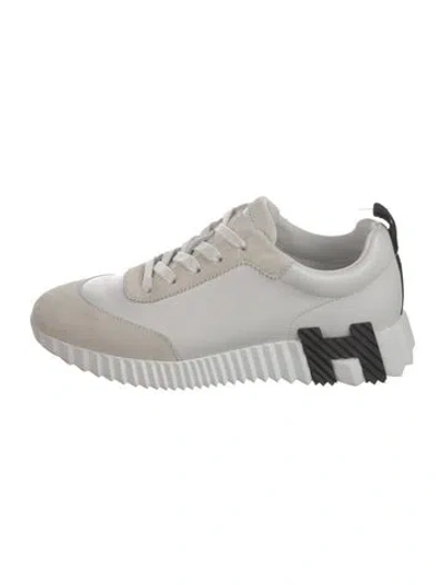 Pre-owned Hermes Bouncing Sneakers In White