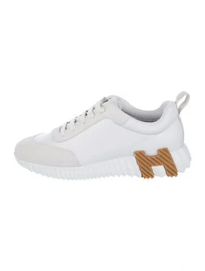 Pre-owned Hermes Bouncing Sneakers In White