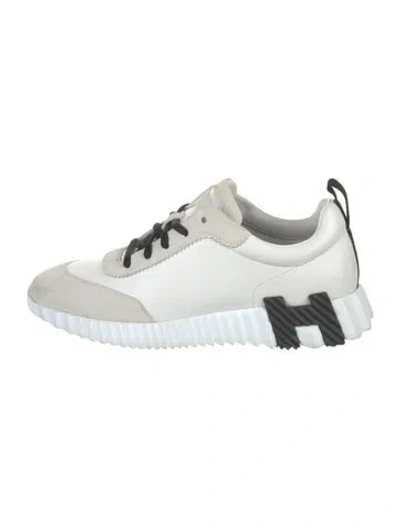 Pre-owned Hermes Bouncing Sneakers In White