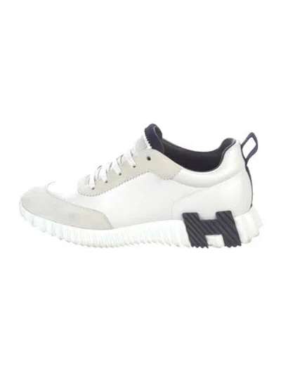 Pre-owned Hermes Bouncing Sneakers In White