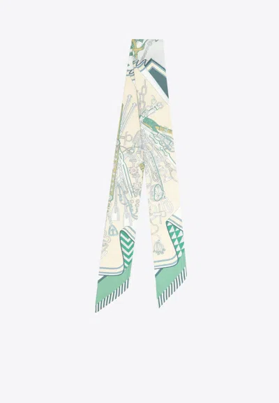 Pre-owned Hermes Bouquets Sellier Silk Twilly