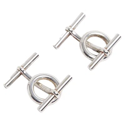 Pre-owned Hermes Hermès Boutons Manchette Chaine Ancre Sterling Silver Cufflinks  Sold Out In Multi