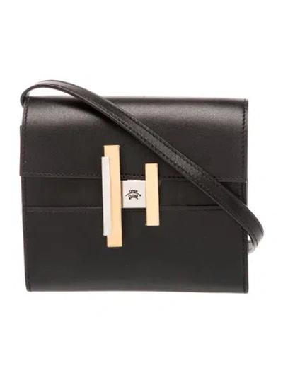 Pre-owned Hermes Box Cinhetic To Go Wallet In Black