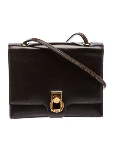 Pre-owned Hermes Box Ex Libris Shoulder Bag In Brown