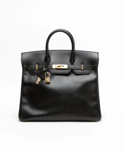 Pre-owned Hermes Hermès Box Haut A Courroies 32 (hac) Bag In Black
