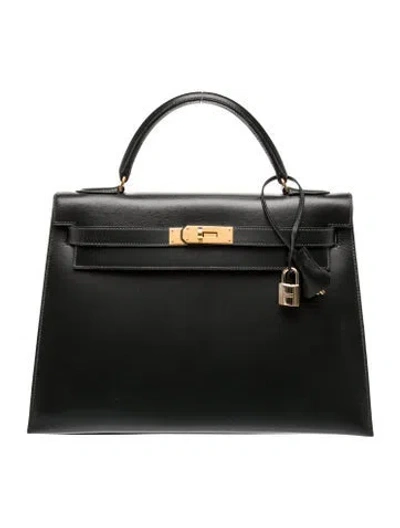 Pre-owned Hermes Box Kelly Sellier 32 In Green