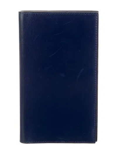 Pre-owned Hermes Box Vision Agenda Cover In Blue