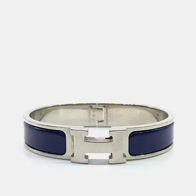 Pre-owned Hermes Bracelets Clickash In Blue