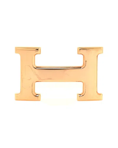 Pre-owned Hermes Brass Plated 32mm H Belt Buckle (authentic Pre-loved)