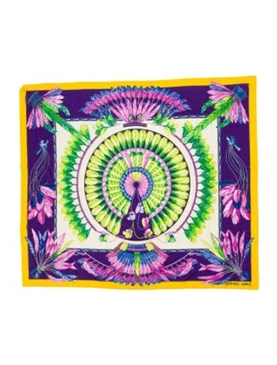 Pre-owned Hermes Brazil Canvas Pareo In Purple