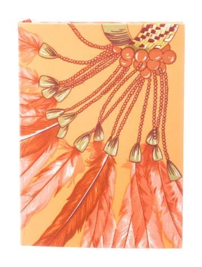 Pre-owned Hermes Brazil Silk Notebook In Orange